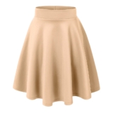 Women’s Versatile Stretchy Flared Casual Skater Skirt – Small – Khaki
