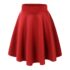 Women’s Versatile Stretchy Flared Casual Skater Skirt – 3X-Large – Red