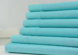 Kathy Ireland® 1,200TC 6-Piece Cotton Sheet Set – Queen – Aqua