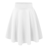 Women’s Versatile Stretchy Flared Casual Skater Skirt – 3X-Large – White