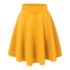 Women’s Versatile Stretchy Flared Casual Skater Skirt – Large – Yellow