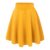 Women’s Versatile Stretchy Flared Casual Skater Skirt – 2X-Large – Yellow