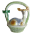 Decorative Collectable Porcelain Hand-Painted Figurines – Porcelain-Animal-Basket-Swan
