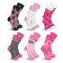 Breast Cancer Awareness Compression Socks (6-Pair) – Crew – L/XL
