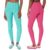 Women’s Ultra-Soft Seamless Space Dye Marled Leggings (2-Pack) – Small / Medium – Assorted