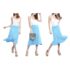 Women’s Solid Lightweight Flare Midi Pull-on Skirt – Aqua – XL