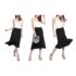 Women’s Solid Lightweight Flare Midi Pull-on Skirt – Black – Small