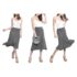 Women’s Solid Lightweight Flare Midi Pull-on Skirt – Dark Heather Grey – Small