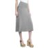 Women’s Solid Lightweight Flare Midi Pull-on Skirt – Light Heather Grey – Small