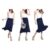 Women’s Solid Lightweight Flare Midi Pull-on Skirt – Navy – Small