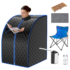 Home Steam Sauna with Powerful 800W Steamer and Free Chair – Coffee