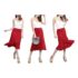Women’s Solid Lightweight Flare Midi Pull-on Skirt – Red – XL
