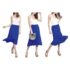 Women’s Solid Lightweight Flare Midi Pull-on Skirt – Royal Brite – XL