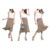 Women’s Solid Lightweight Flare Midi Pull-on Skirt – Taupe – XL