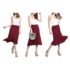 Women’s Solid Lightweight Flare Midi Pull-on Skirt – Wine – Small