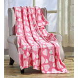 Noble House® Heart-Themed Plush Throw Blankets – Jasmine