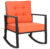 Outdoor Cushioned Rattan Rocking Chair – Orange