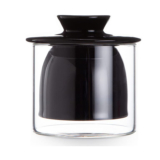Ceramic Butter Crock with Clear Glass Body – Butter-Keeper-Black