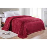 Sheridan Amrani Embossed Microplush Blanket – Queen – Burgundy