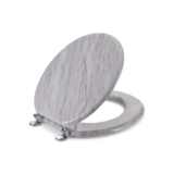 Round Toilet Seat with Easy Clean & Change Hinge – Beige