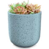 Indoor/Outdoor Speckled Ceramic Pot for Plants – 5.75” – Teal