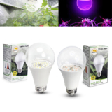 Touch of ECOÂ® 9W Full-Spectrum Grow Lights (1- or 2-Pack) – LED Grow Bulb Light-Combo Purple & White