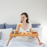 Bamboo Bed Tray Table with Folding Legs