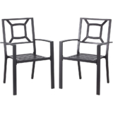 Outdoor Patio Dining Arm Chairs (Set of 2 to 6) – Set of 2