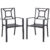 Outdoor Patio Dining Arm Chairs (Set of 2 to 6) – Set of 2