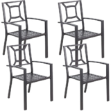 Outdoor Patio Dining Arm Chairs (Set of 2 to 6) – Set of 4