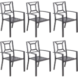 Outdoor Patio Dining Arm Chairs (Set of 2 to 6) – Set of 6