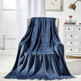 Noble House Solid Super Soft Throw Blanket – Navy