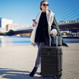 20-Inch Carry-on Hardside Suitcase with TSA Lock and Front Pocket