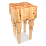 “AB” Maple Butcher Block With 10″ Thick End Grain Top – 24″ x 24″ x10″ – Caviar Black