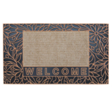 Rectangular Durable Rubber Indoor/Outdoor Mat – Palm Bronze