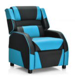 Youth Gaming Recliner with Headrest & Footrest – White