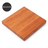 Cherry Square Edge-Grain Board with Rubber Feet – 12″ x 12″ x 1-1/2″