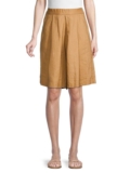 Women’s Pleated Linen Shorts – Desert