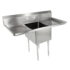 18GA Compartment Sinks, 1-Bowl, 2 Drainboard, 14″ Deep Bowl (E-SERIES) – 18″ x 24″ x 14″ – LH & RH – 24″
