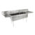 18GA Compartment Sinks, 3-Bowl, 2 Drainboard, 14″ Deep Bowl (E-Series) – 24″ x 24″ x 14″ – 24″