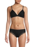 Women’s Lightly Lined Triangle Bra – Black