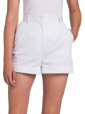 Women’s Rolled Cuff Shorts – White