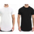 Men’s Short-Sleeve Longline Crew Neck T-Shirts (2-Pack) – Small