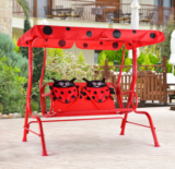 Red Ladybug Kids’ Patio Swing