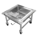 Mobile Soak Sink, 16GA – 24″ x 24″ x 8″