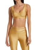 Weworewhat Women’s V-neck Sports Bra – Gold