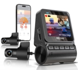 REXING RH2 Triple Channel Dash Cam – 2.5K Front and Dual 1080p Rear Cameras with Wi-Fi, and Optional GPS – RH2-3+64G+GPS Smart Hardwire Kit