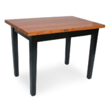 Cherry Le Classique With 1-1/2″ Thick Edge Grain Top – 48 x 36″ x 1-1/2″ – With 2 Shelves