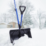 Snow Joe Shovelution Strain-Reducing Snow Shovel with Spring-Assist – Red