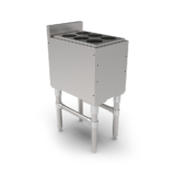 Insulated Ice Bin, 12″x18″ Width, Without Cold Plate, 18GA Stainless Steel, With Bottle Holder Lid (Underbar) – 12″ x 18″